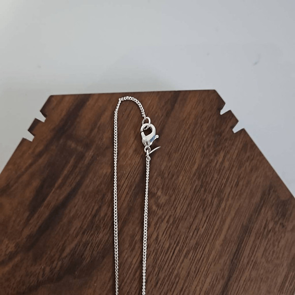 SAQ Women's Silver And Gold Tone Donut Pendant Necklace Thin Silver Tone Chain - Picture 5 of 6